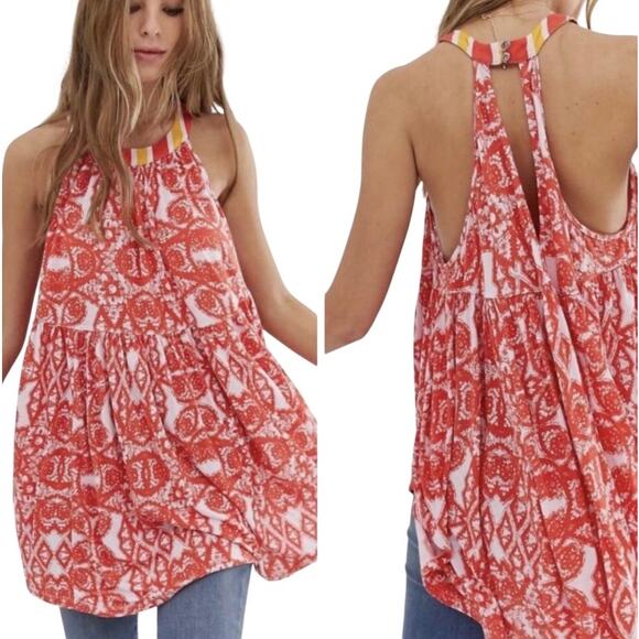 Free People Mimi Linen Blend Sleeveless Flowy Tank Top XS NWT - Picture 4 of 7